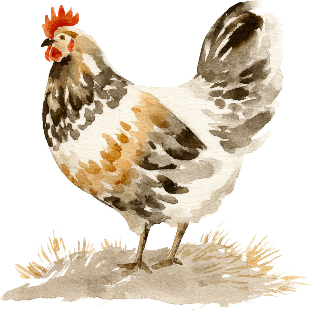 Rustic Barnyard Birds Fabric Panel 13