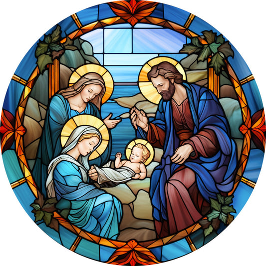 Nativity Christmas Ornaments Fabric Panel 34