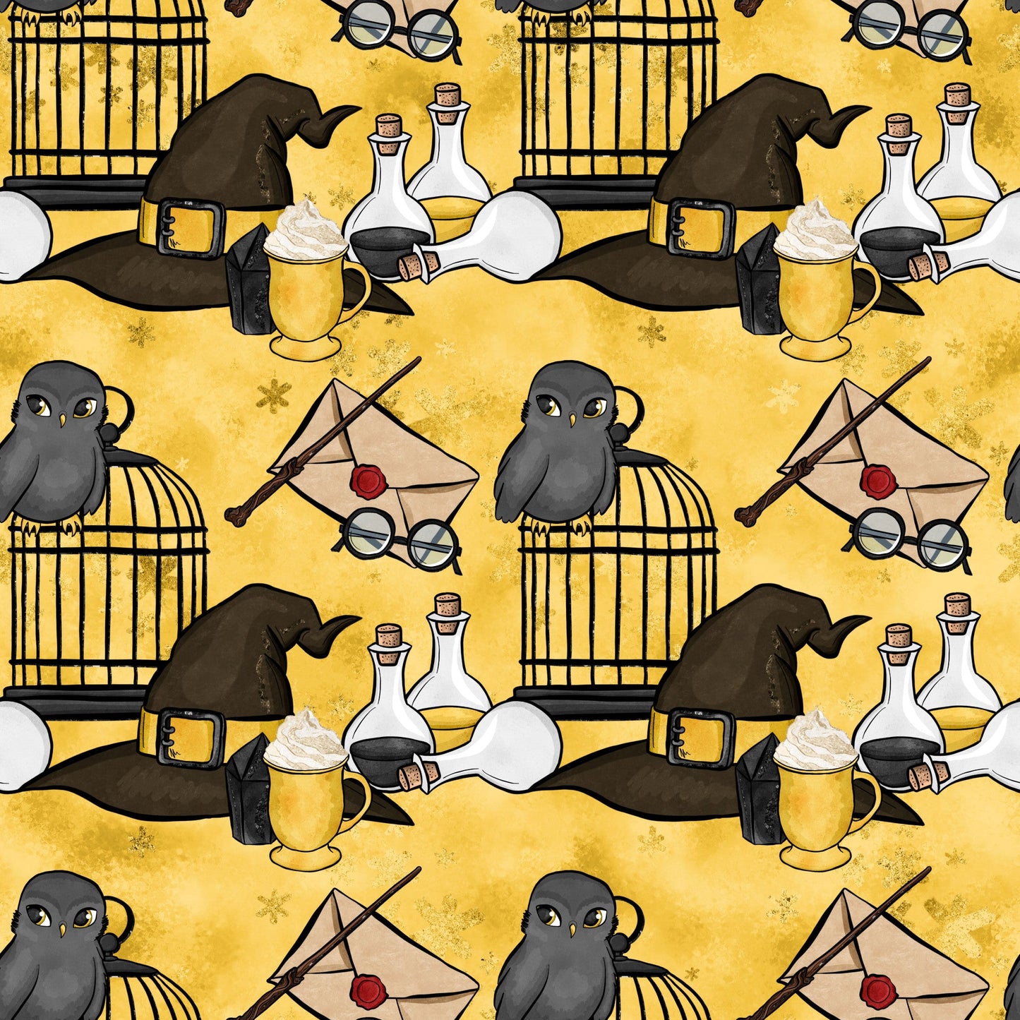 Wizard Magic School Pattern 8 Quilting Cotton Fabric