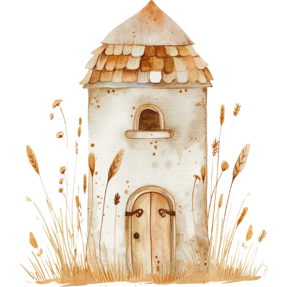 Watercolor Farm Fabric Panel 103