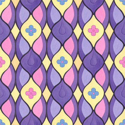 Carnival Garden Glow Pattern 17 Minky Fabric