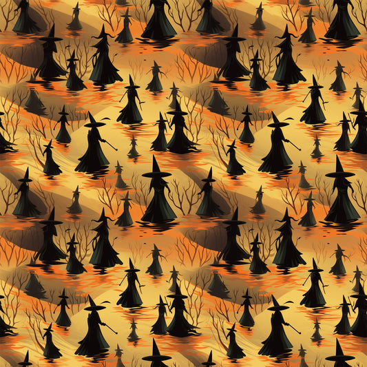 Scary Halloween Pattern 1 Quilting Cotton Fabric