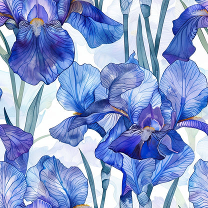 Indigo Garden Pattern 3 Minky Fabric