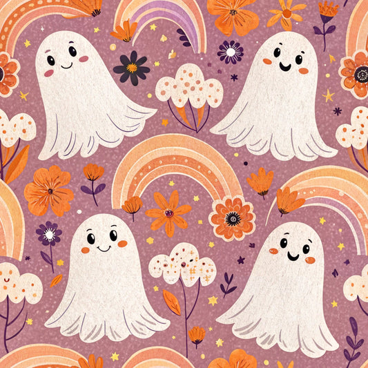 Retro Halloween Pattern 25 Quilting Cotton Fabric