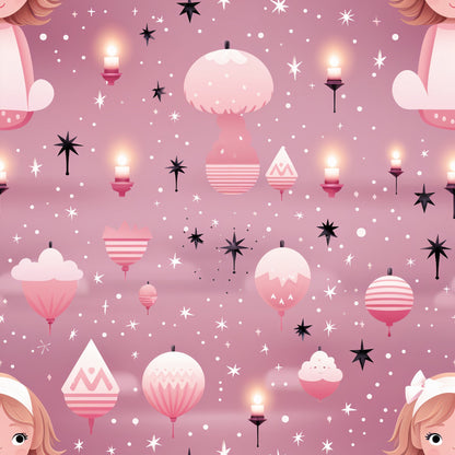 Peppermint Pines Pattern 4 Minky Fabric