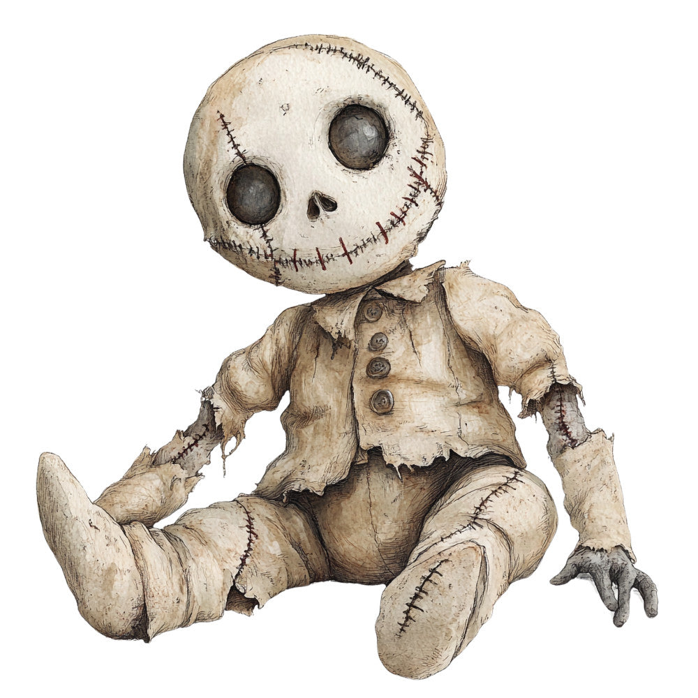 Creepy Dolls Fabric Panel 15