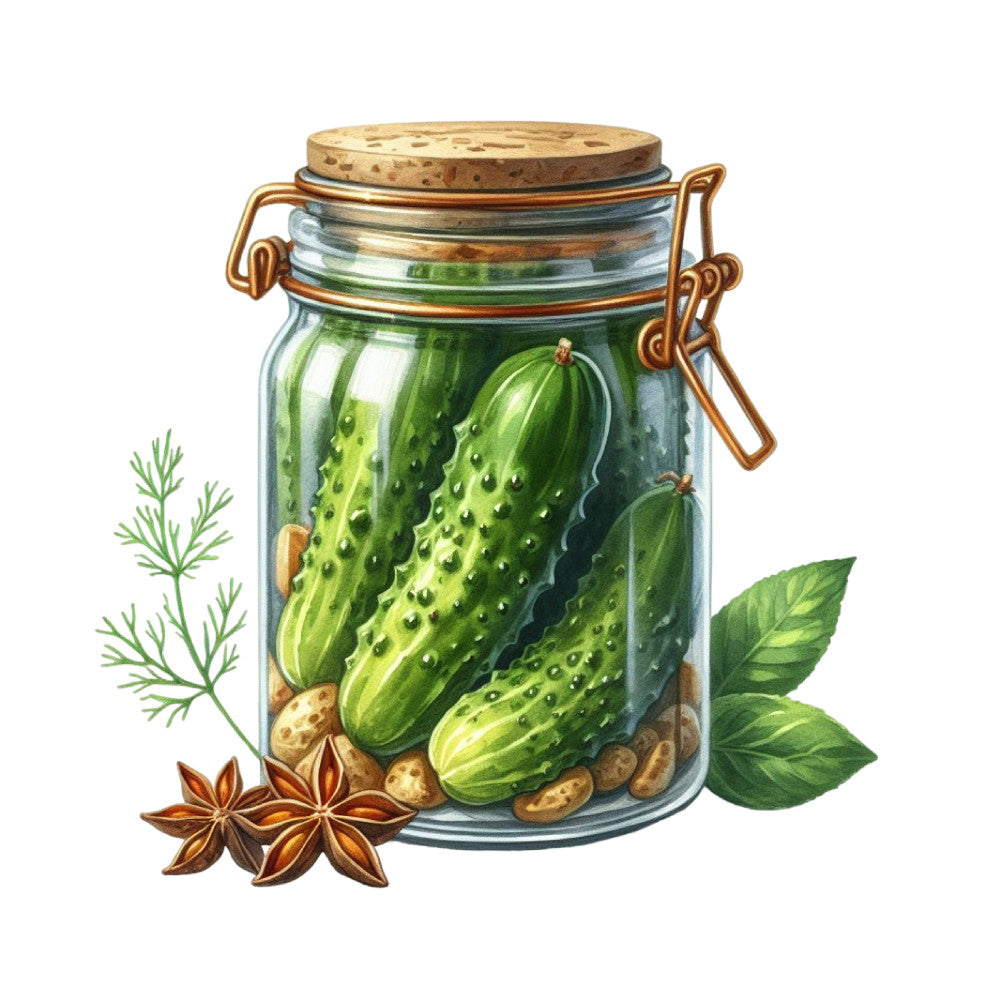 Pickle in a Glass Jar Fabric Panel 8