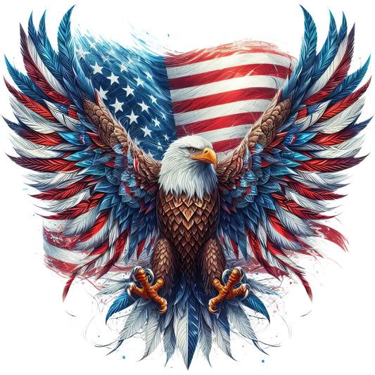 Patriotic Eagle Fabric Panel 2