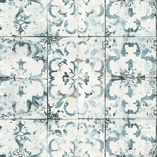 Vintage Farmhouse Blue Pattern 17 Quilting Cotton Fabric