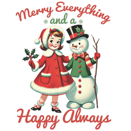 Vintage Christmas Signs Fabric Panel 9