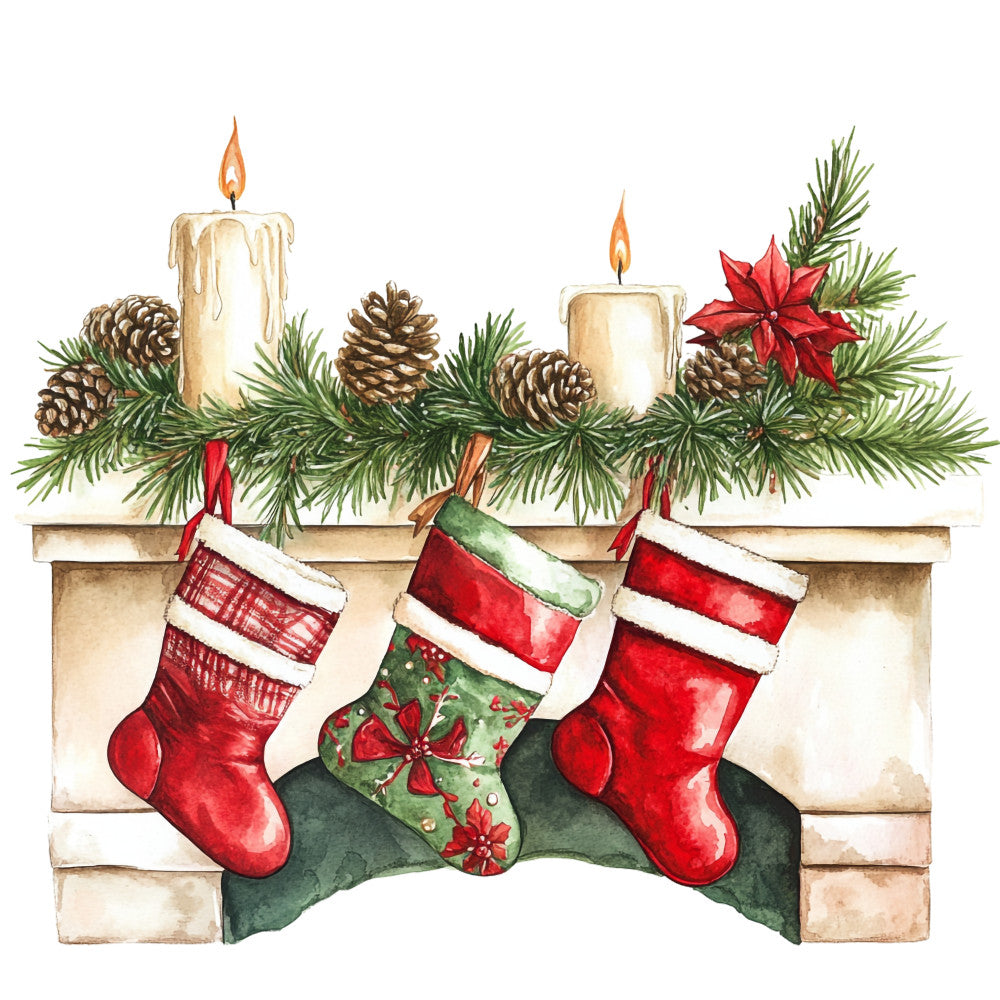 Rustic Christmas Fabric Panel 8