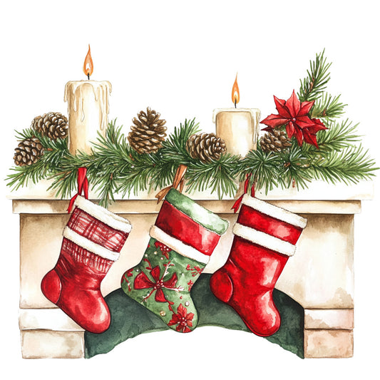 Rustic Christmas Fabric Panel 8