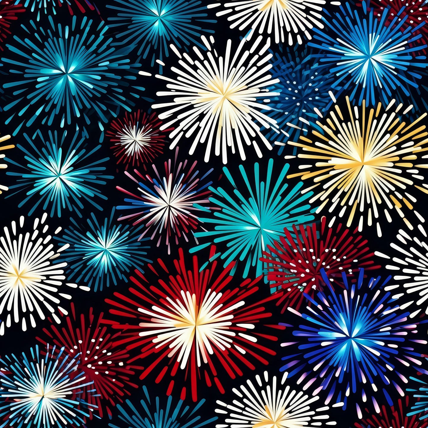 Colorful Fireworks Pattern 5 Quilting Cotton Fabric