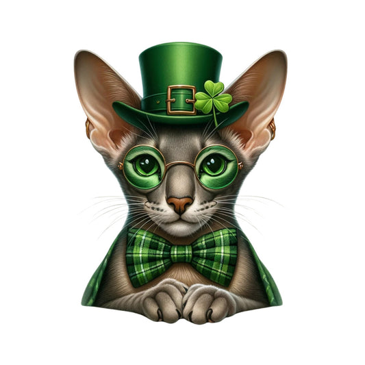 St Patricks Day Cat Fabric Panel 6