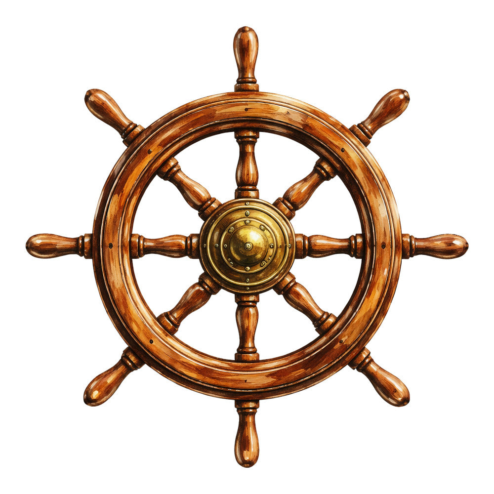 ship wheel, nautical, maritime, steering wheel, wooden wheel, brass, copper, vintage nautical, coastal, boat, anchor theme, ocean, seagoing, traditional, nautical decor, steampunk, adventure, travel, explorer, captain, sailor, wooden, rustic, tan, brown, gold, brass accents, vintage maritime, heritage, classic