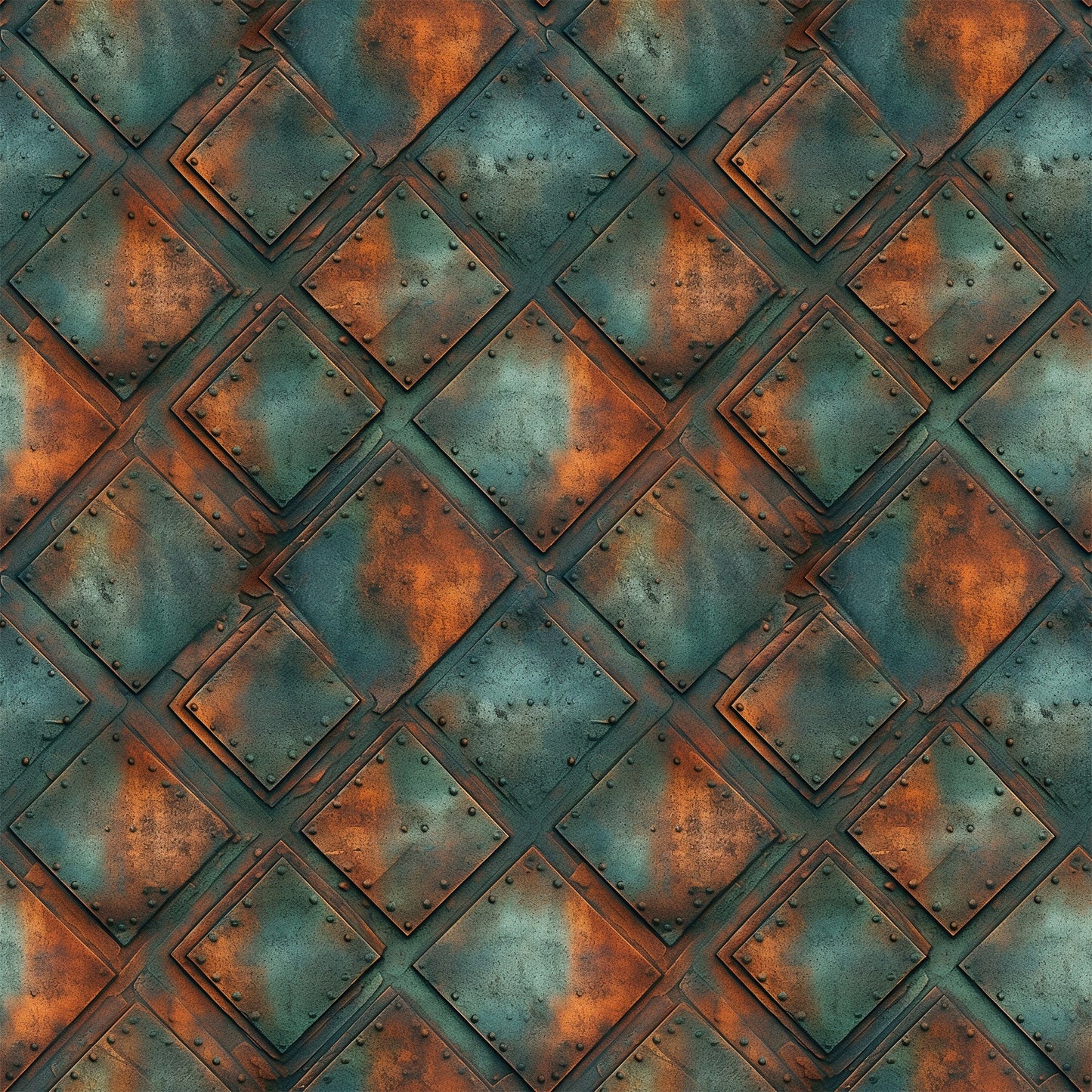 Rusted Iron Metal Textures Pattern 6 Quilting Cotton Fabric