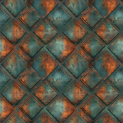 Rusted Iron Metal Textures Pattern 6 Quilting Cotton Fabric