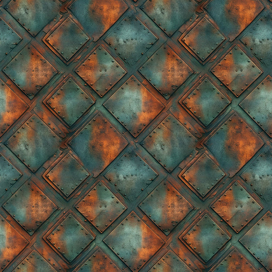 Rusted Iron Metal Textures Pattern 6 Quilting Cotton Fabric