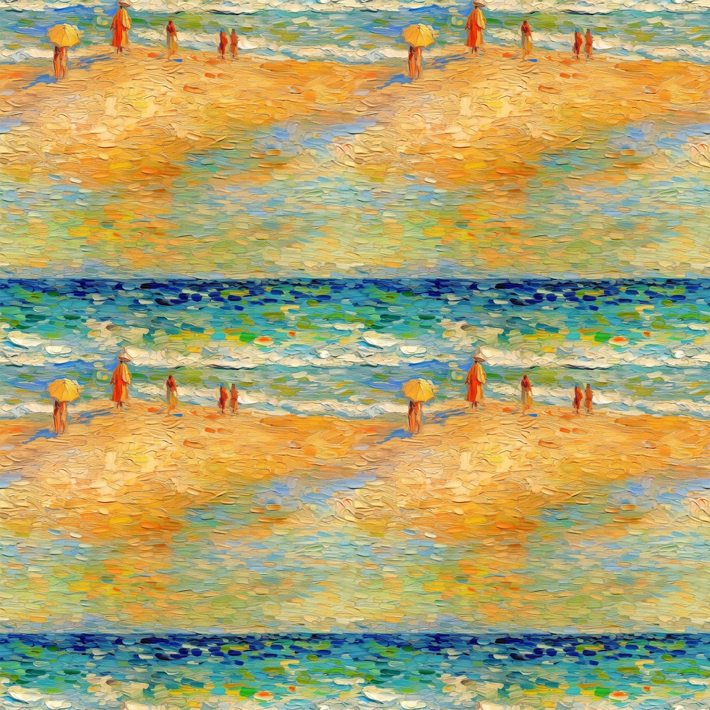 Monet Inspired Art Pattern 9 Quilting Cotton Fabric