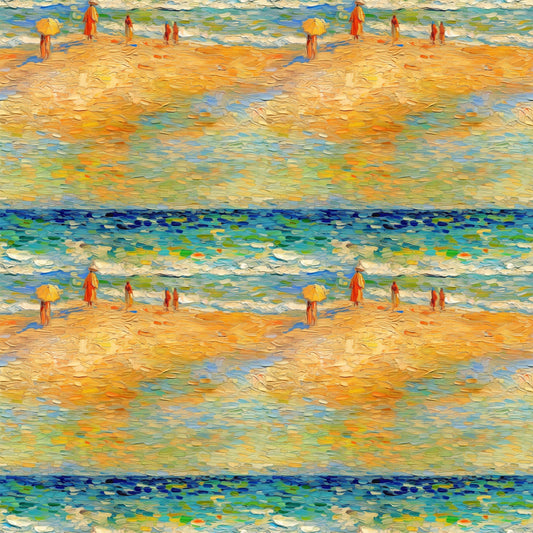 Monet Inspired Art Pattern 9 Quilting Cotton Fabric