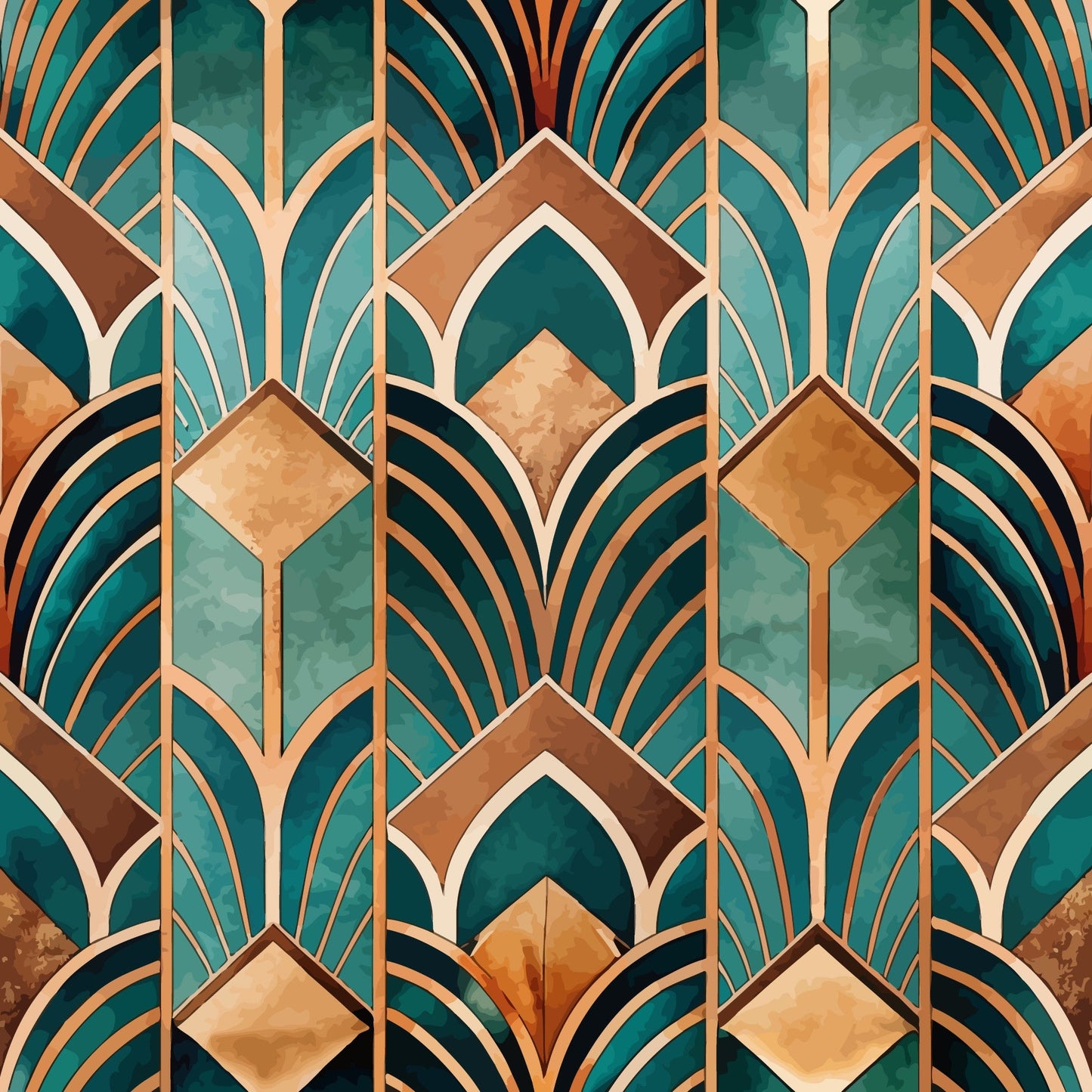 Art Deco Pattern 15 Quilting Cotton Fabric