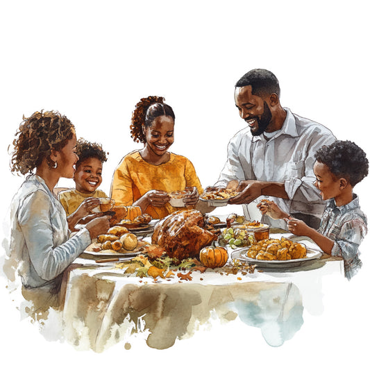 Watercolor Thanksgiving Fabric Panel 9