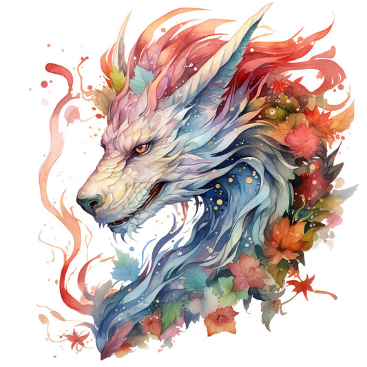 Elemental Dragons Fabric Panel 31