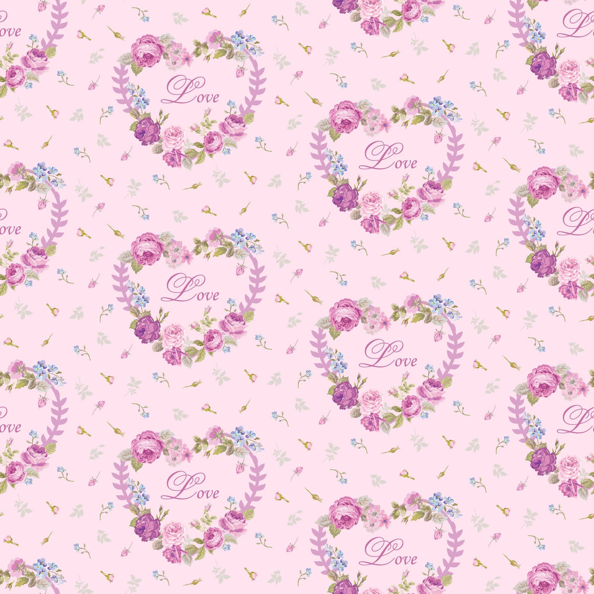Rose Cameo Parlor Pattern 9 Minky Fabric