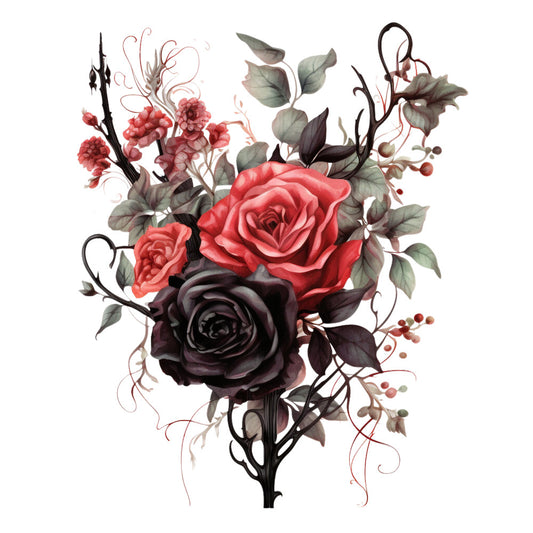 Gothic Floral Fabric Panel 1