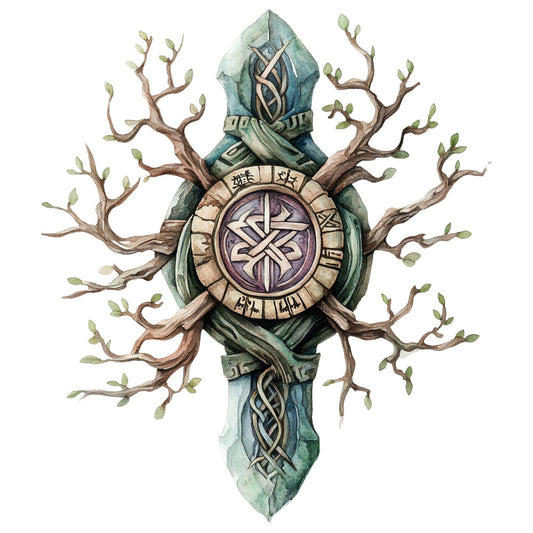 Nordic Totems Fabric Panel 30
