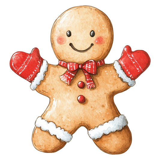 Christmas Gingerbread Man Fabric Panel 16