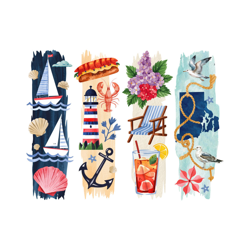 Brushstroke State Fabric Panel 35