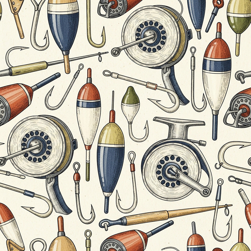 Angler's Vintage Almanac Pattern 5 Minky Fabric