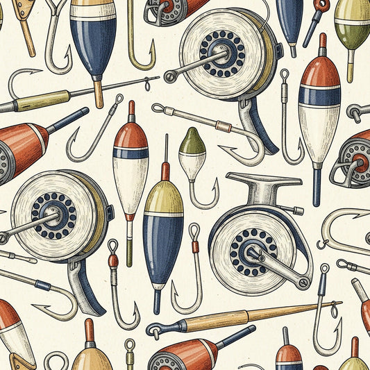 Angler's Vintage Almanac Pattern 5 Minky Fabric