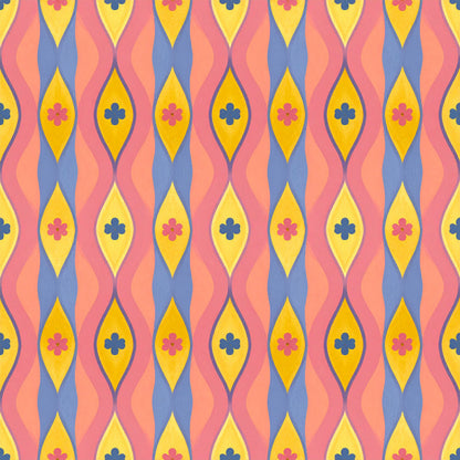 Carnival Garden Glow Pattern 23 Minky Fabric