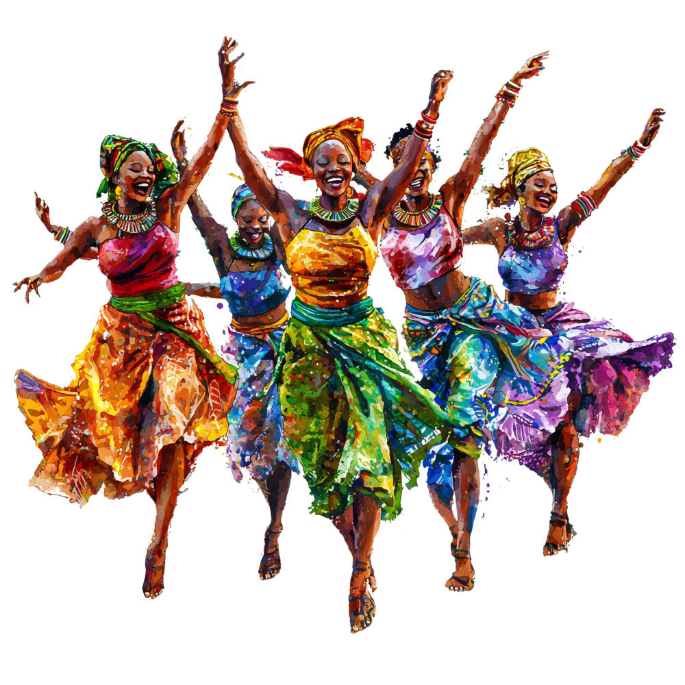 Watercolor Africa Fabric Panel 35