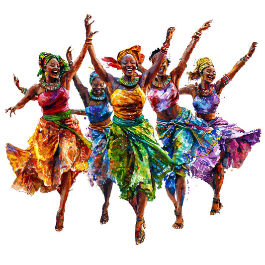 Watercolor Africa Fabric Panel 35