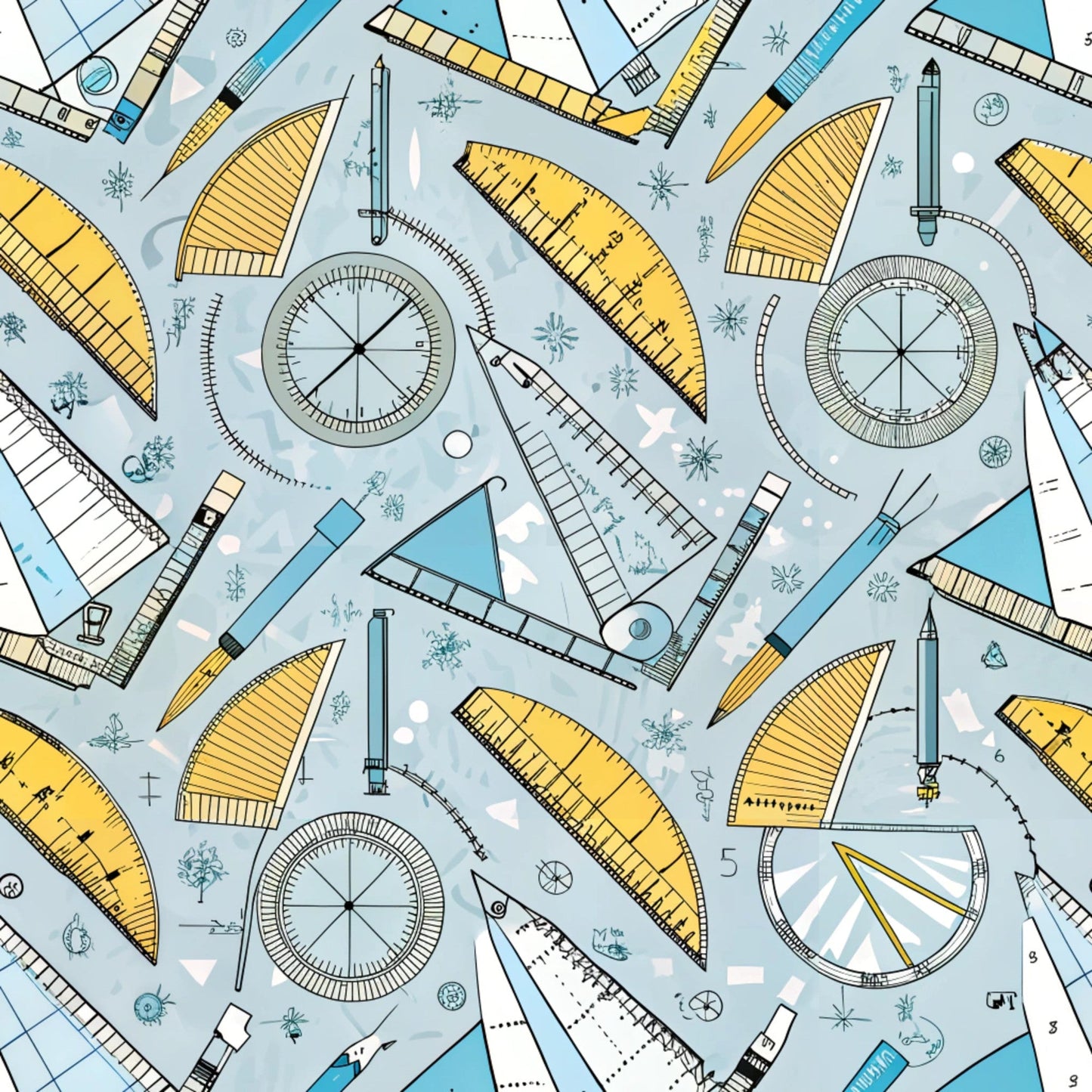 Back to School Pattern 26 Quilting Cotton Fabric