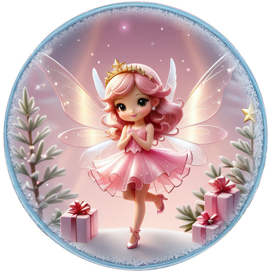 Winter Fairy Ornament Fabric Panel 29