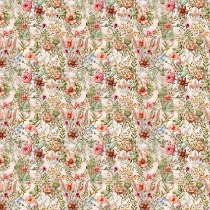English Garden Pattern 4 Quilting Cotton Fabric