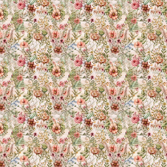 English Garden Pattern 4 Quilting Cotton Fabric