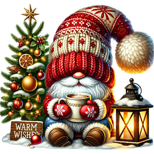 Cozy Christmas Gnomes Fabric Panel 13