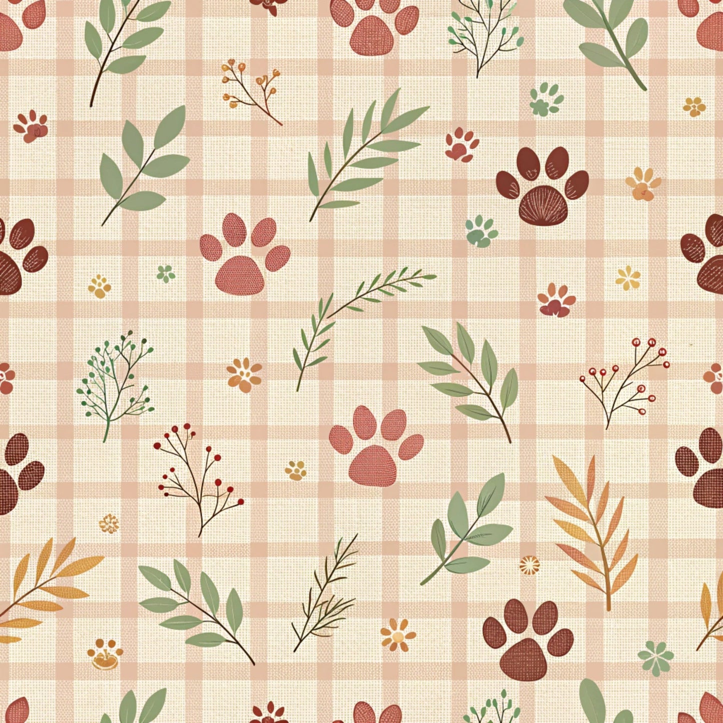 Dog Paws Pattern 8 Quilting Cotton Fabric