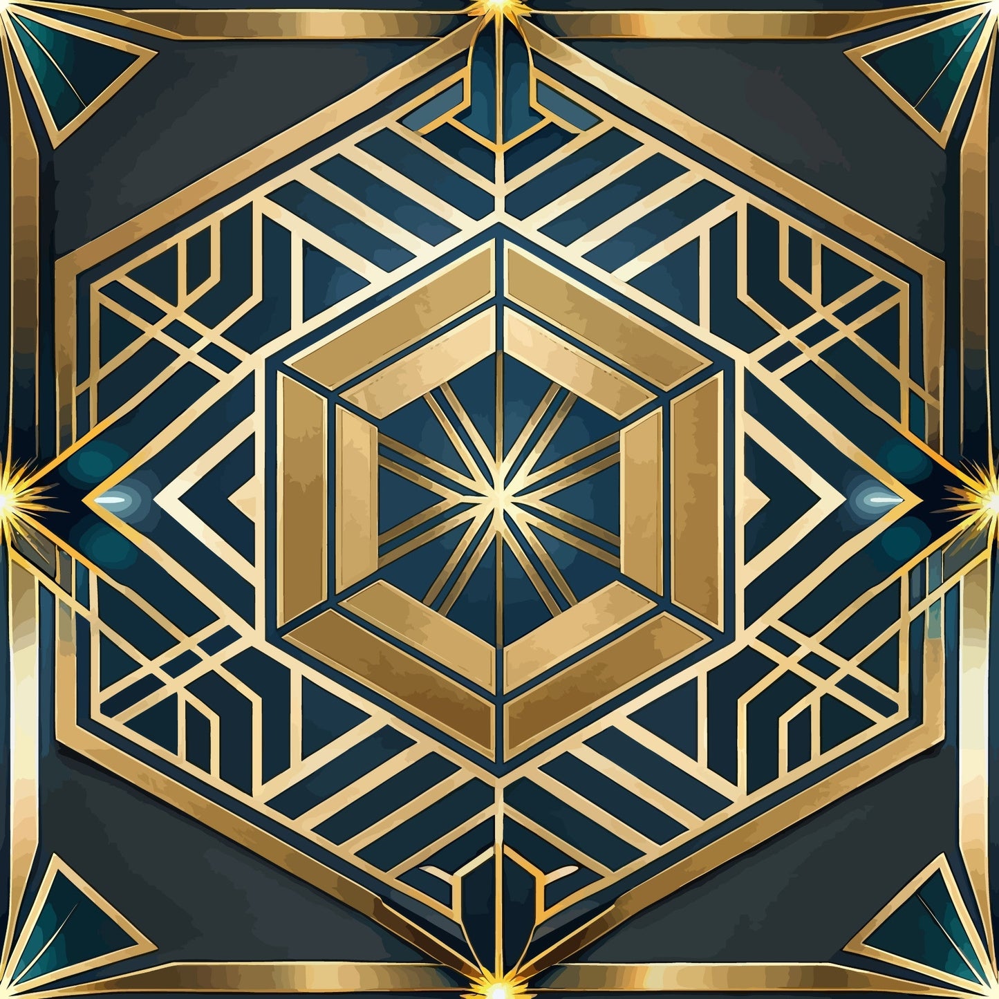 Art Deco Pattern 47 Quilting Cotton Fabric