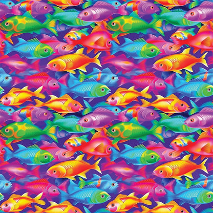 Colorful Animals and Plants Pattern 9 Quilting Cotton Fabric