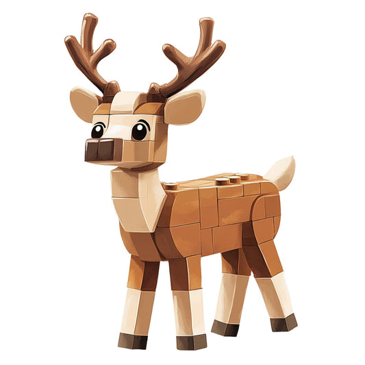 Building Bricks Animals Fabric Panel 4