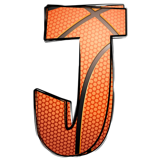 Basketball Doodles Alphabet Fabric Panel 19