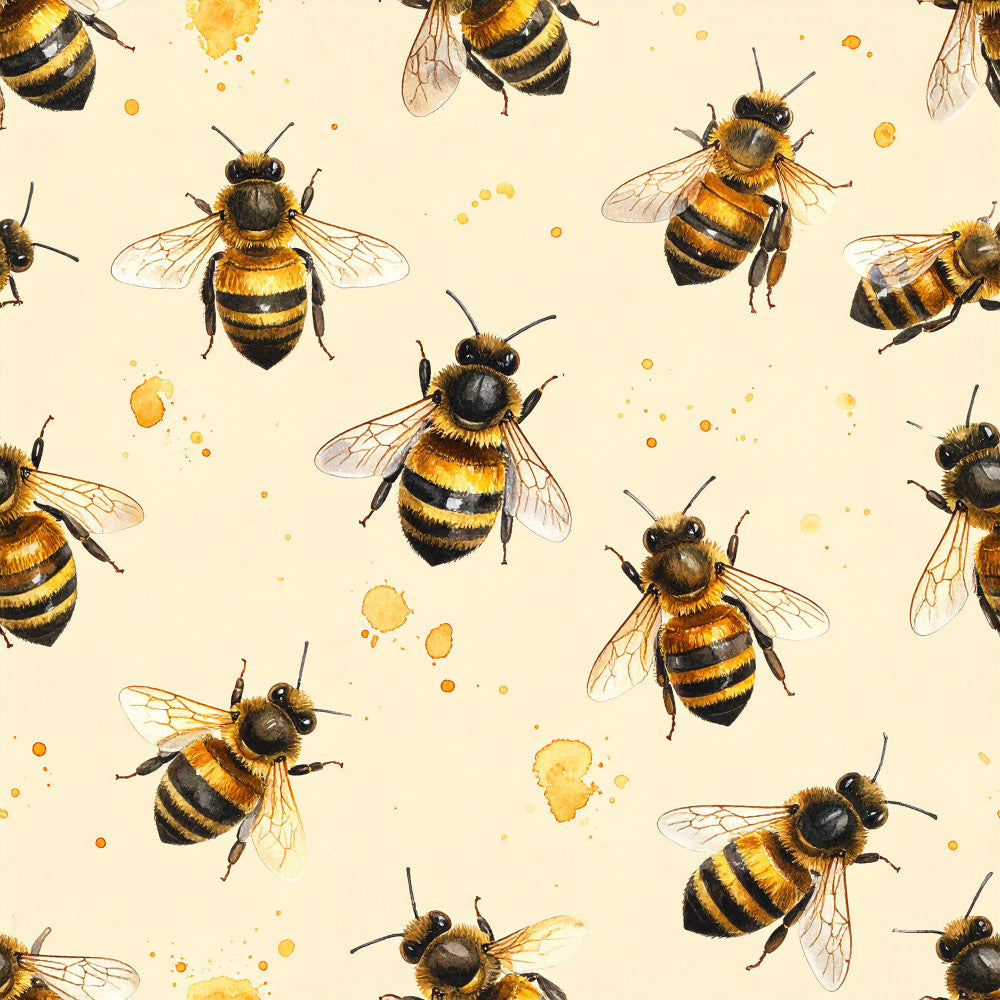 Golden Hive Meadow Pattern 4 Minky Fabric