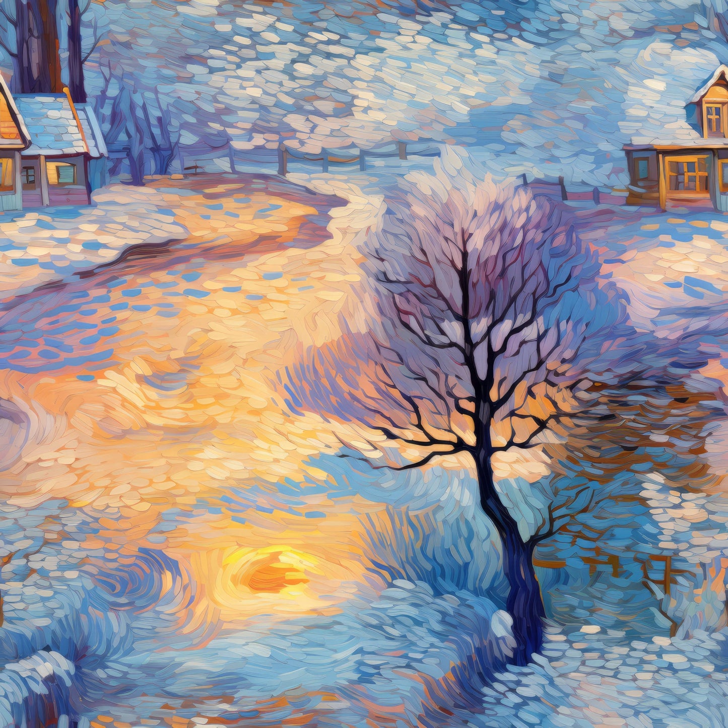 Winter Under the Dawn Pattern 21 Quilting Cotton Fabric