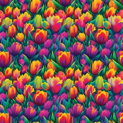 Colorful Animals and Plants Pattern 10 Quilting Cotton Fabric